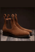 Snuff calf suede chelsea boot