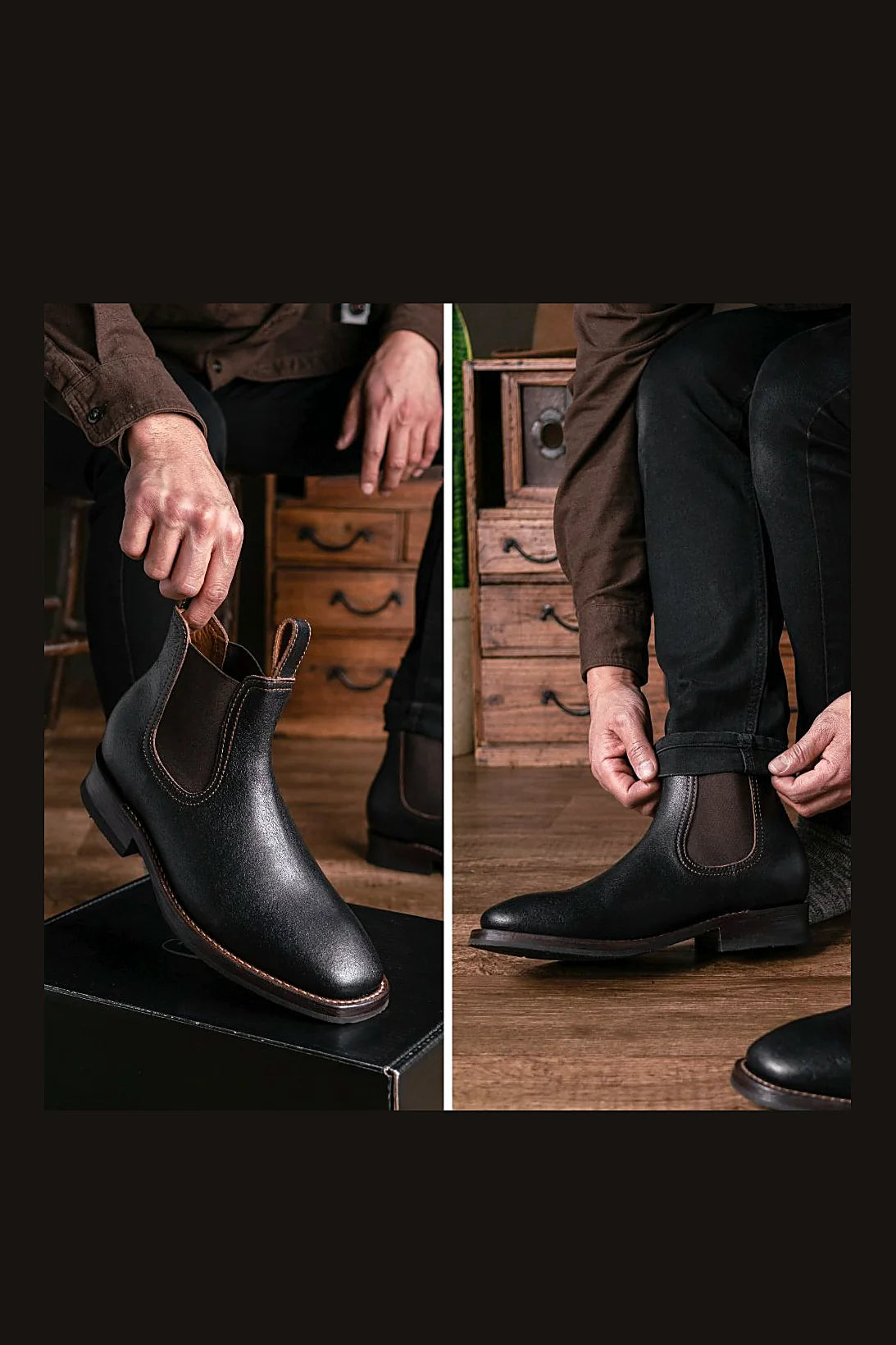 Epsom chelsea boot in Waxed Flesh
