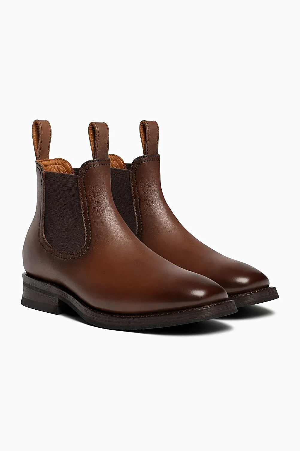 Amaretto warm brown wholecut chelsea boot
