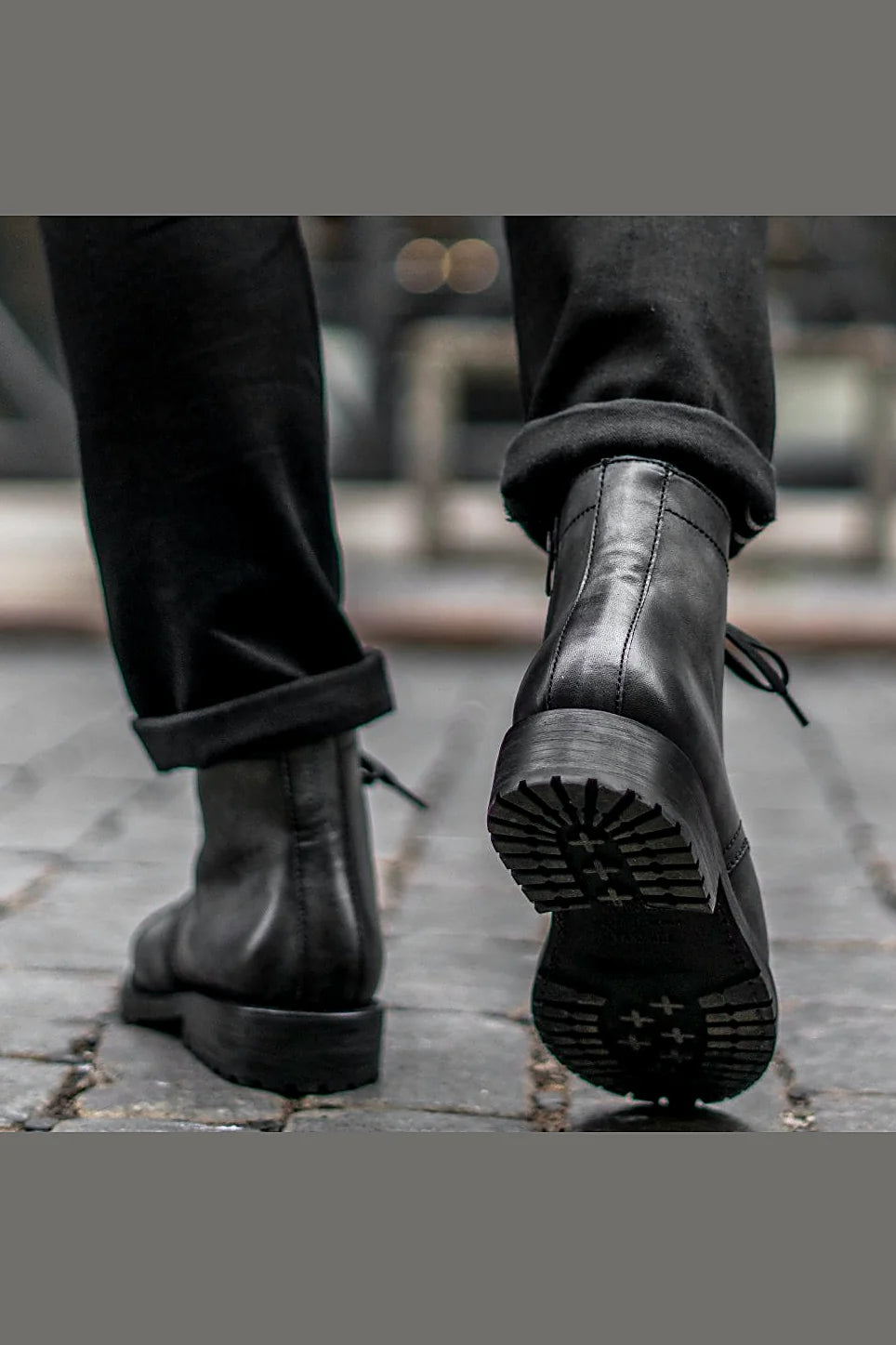Fletcher zip lug boot in Grey