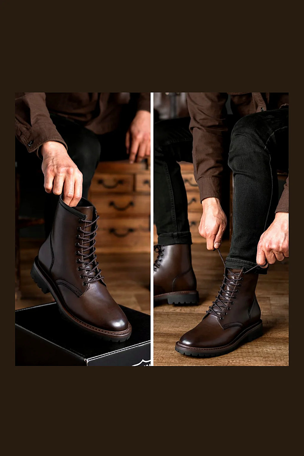 Forge lug boot in Stone Brown