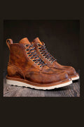 Coach Rambler saddle-brown leather boot
