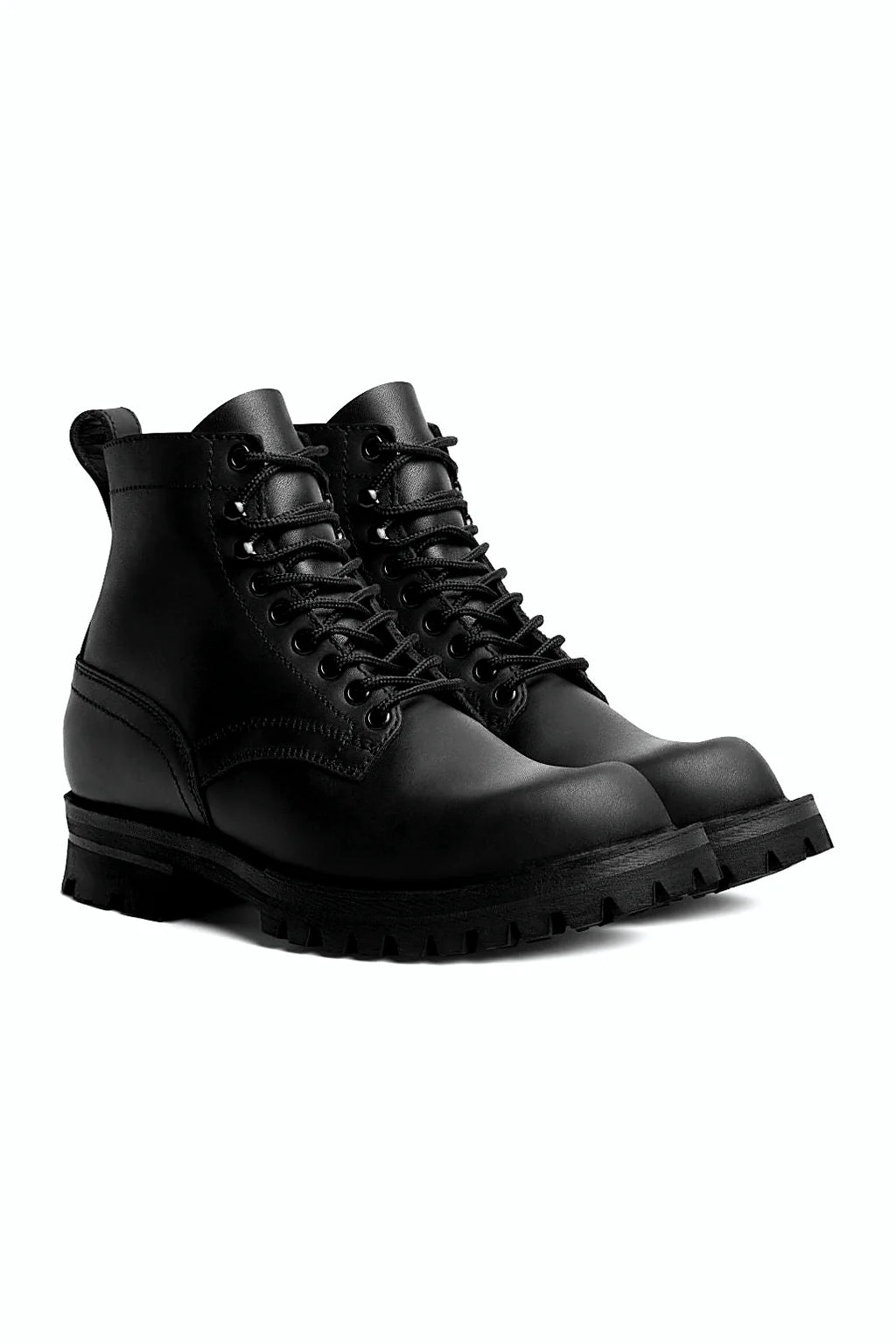 Black full-grain double stitchdown boot