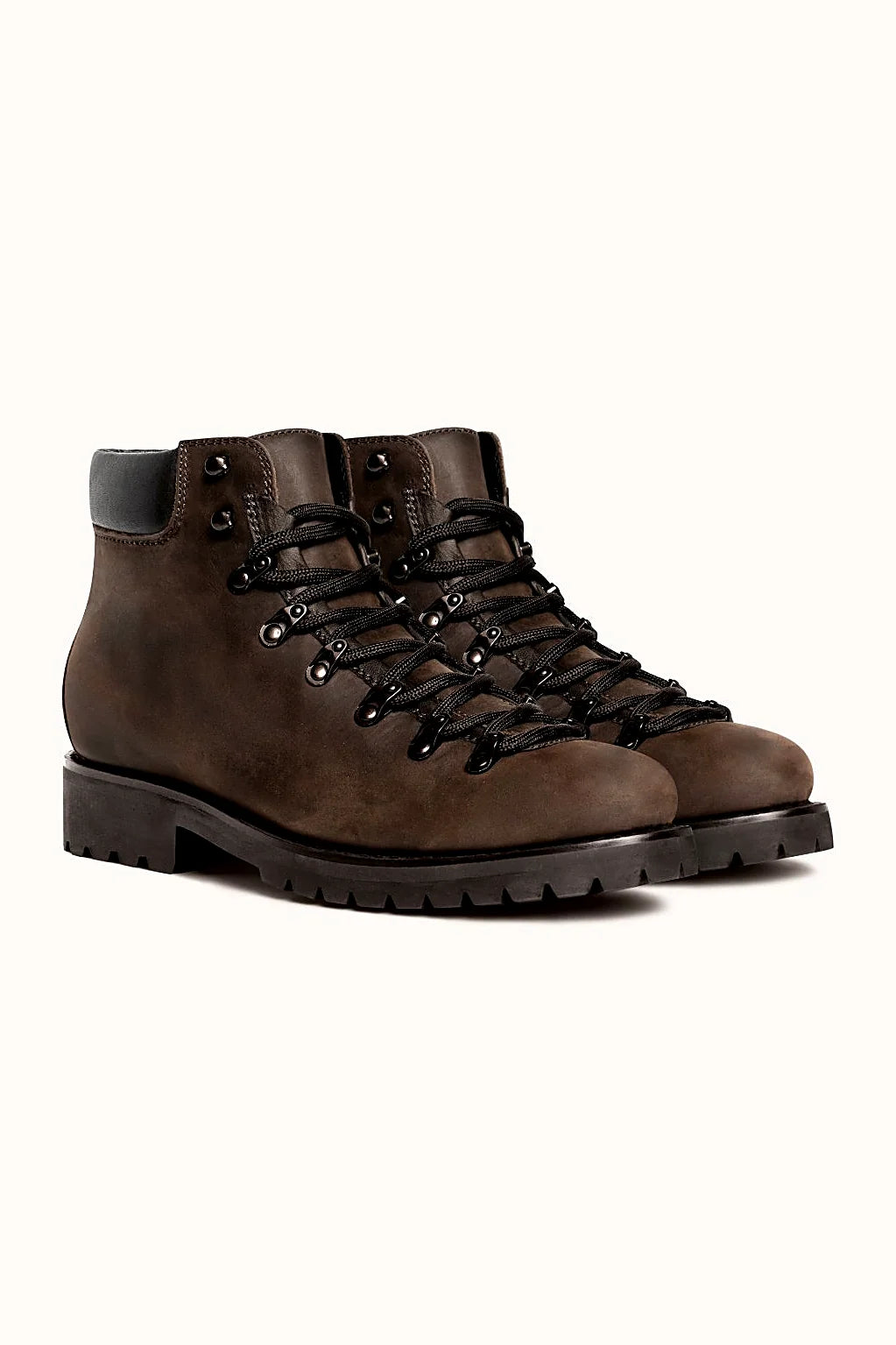 Tobacco leather hiking boot