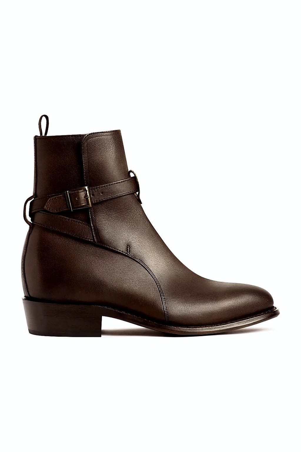Godwin boot with square buckle detail