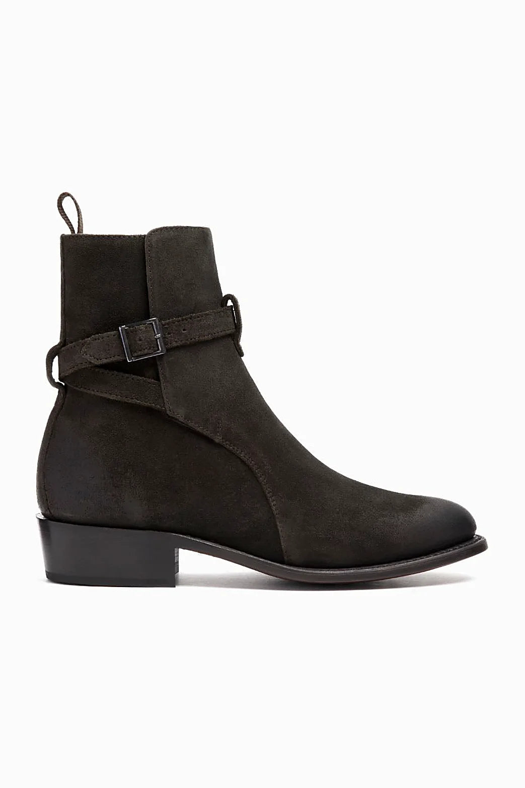 Goodwin boot in green-brown WeatherSafe suede
