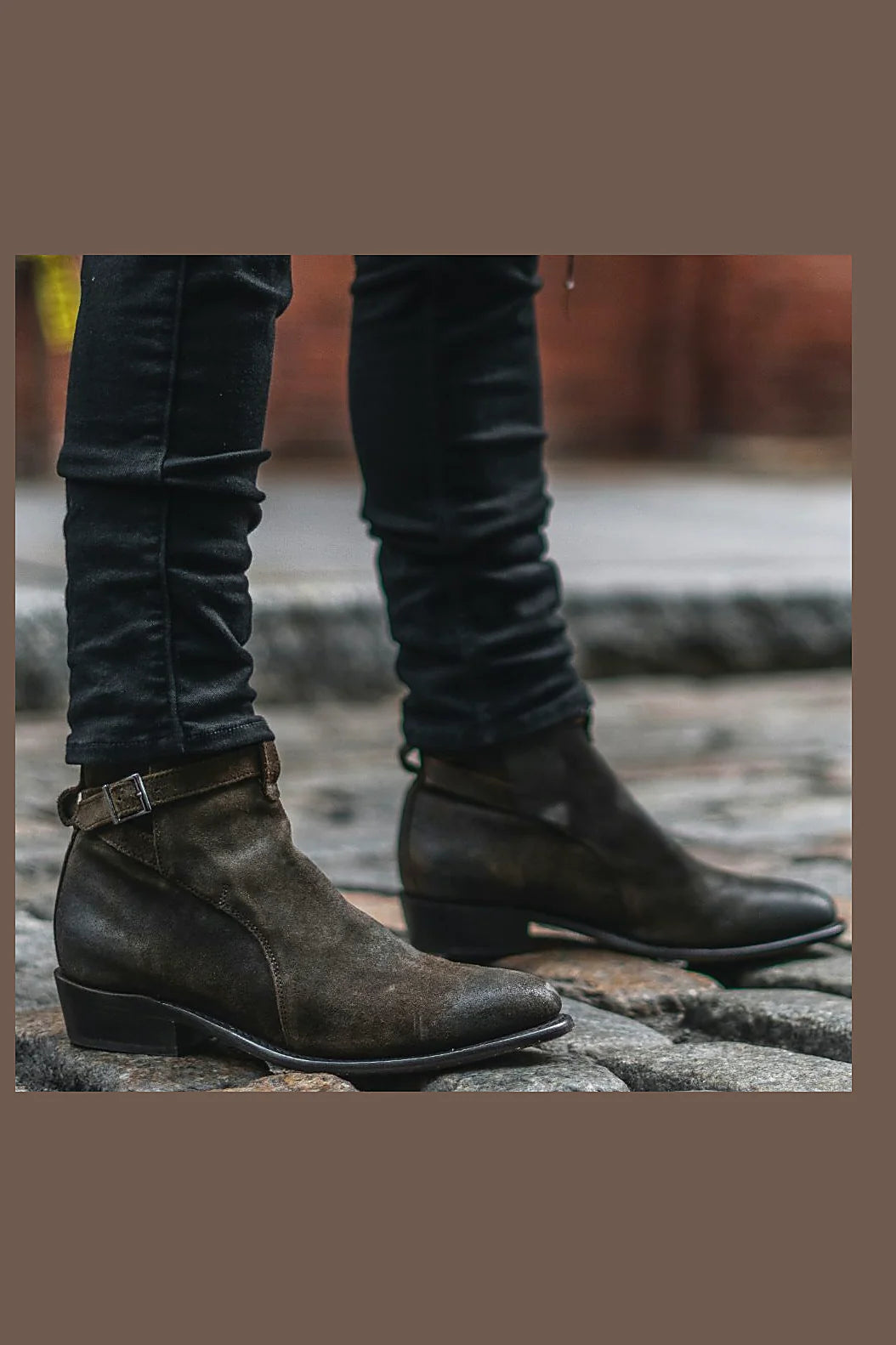 Goodwin boot in Dark Olive suede
