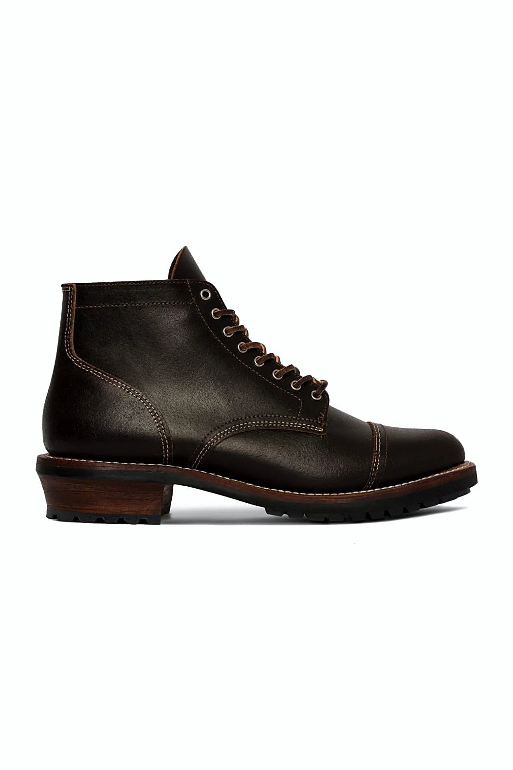 Grady boot with Cuban stacked leather heel