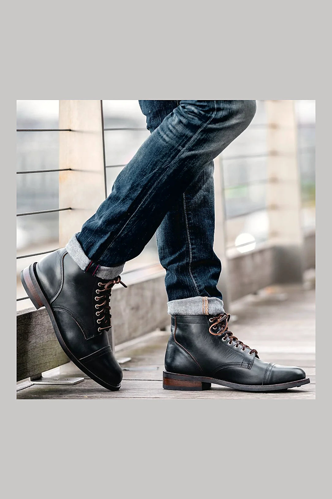 Grafton boot in indigo leather