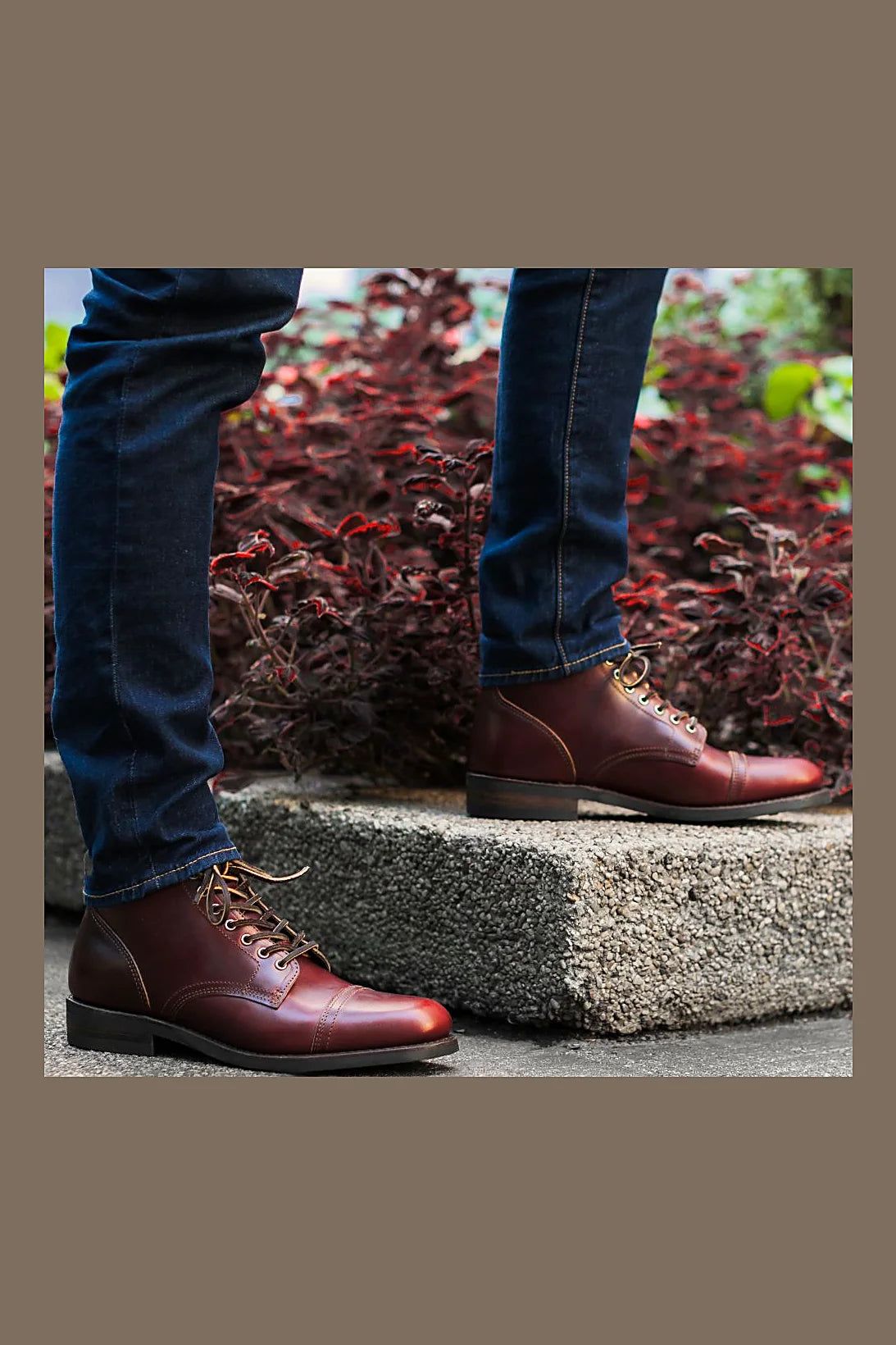 Granger boot in burgundy leather