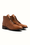 Spice warm ginger-brown leather boot