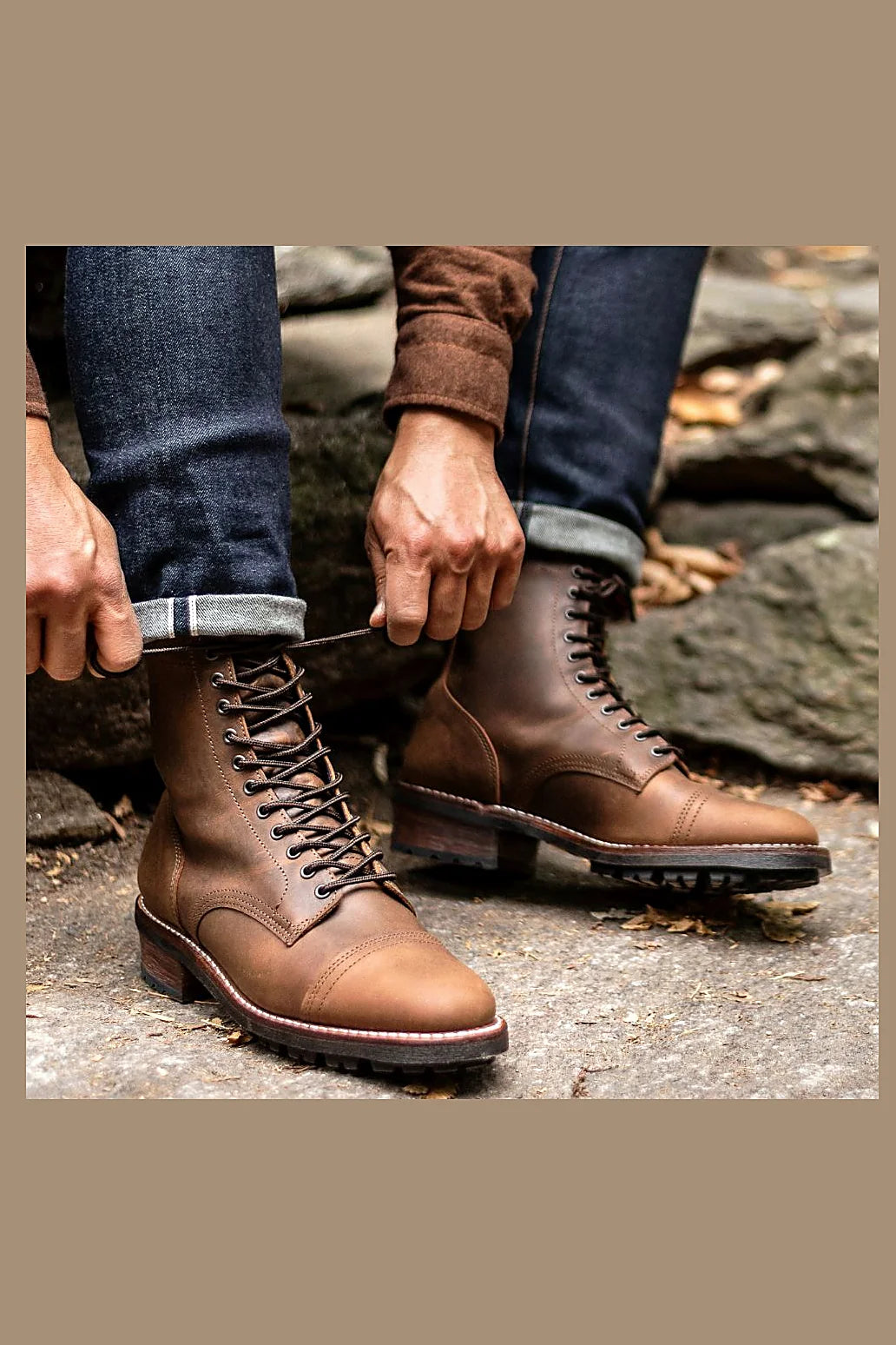 Adobe cuban heel boot