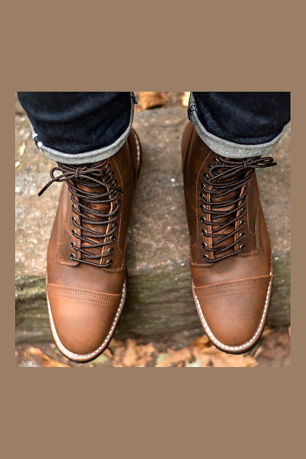 Grover cuban heel boot in Adobe