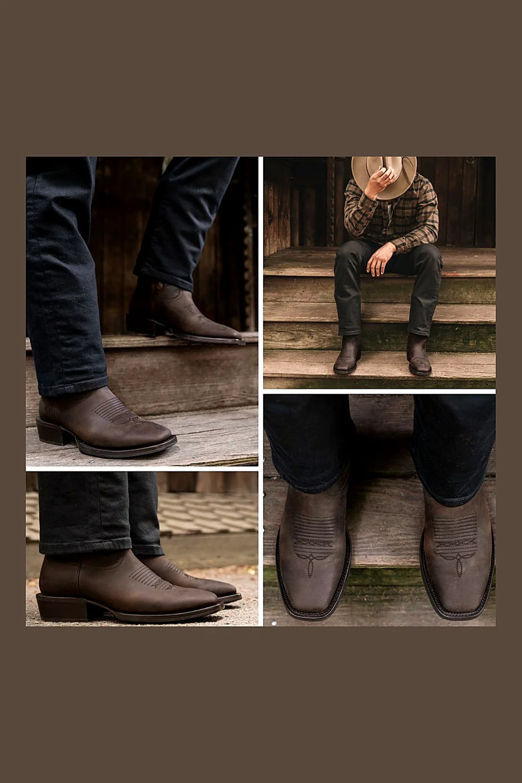 Gunnison western boot in Tobacco