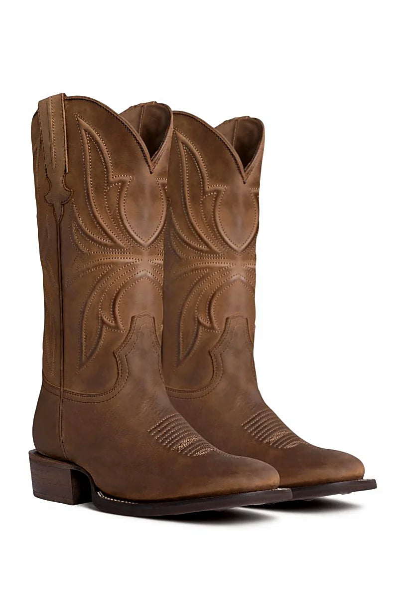 Hadley western boot with handstitched shaft