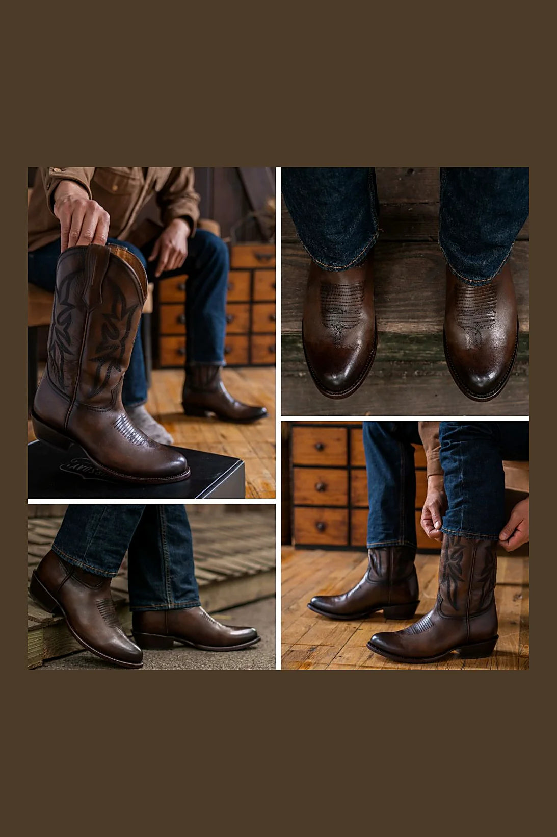 Hagen western boot in Anejo