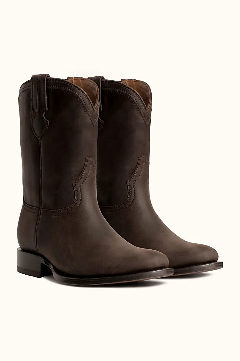 Hale western boot with handstitched pattern