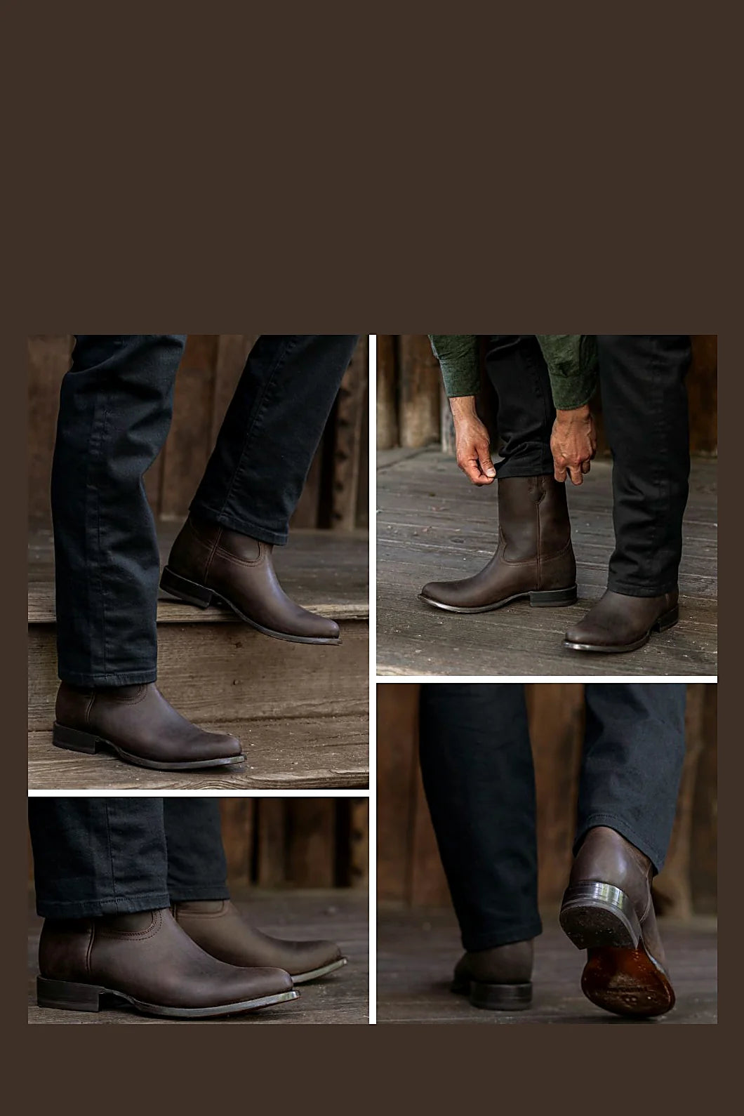 Hale western boot in Tobacco