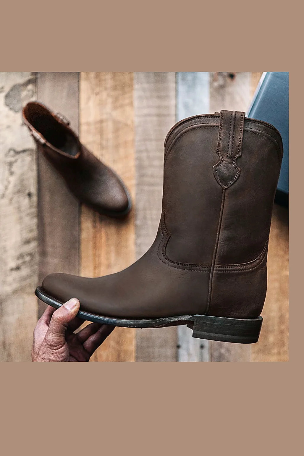 Tobacco western boot